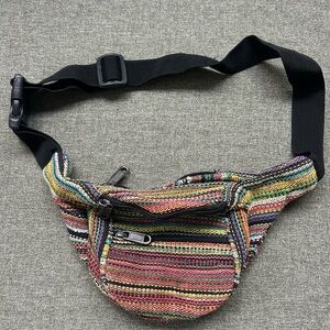 Multicolor Striped Fanny Pack